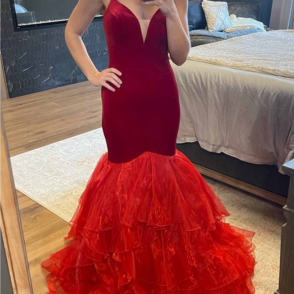 Elegant Red Evening Gown